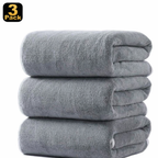Coral Fleece Bath Towels – Set of 3 | Soft, Absorbent & Quick-Dry